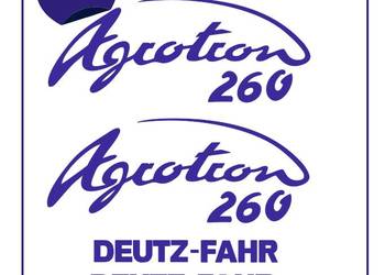 Naklejki Deutz-Fahr Agrotron 260 Ciągnik Traktor Nalepki
