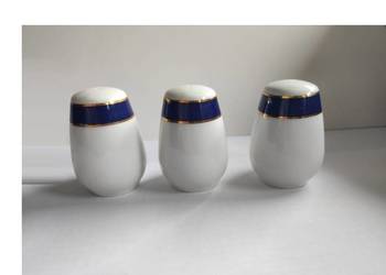porcelanowa solniczka pieprzniczka złocona kobaltowa Hutschenreuther