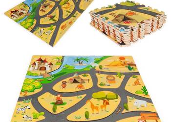 Mata piankowa dla dzieci puzzle safari