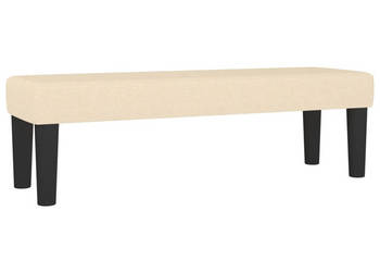 Ławka kremowa 100x30x30 cm tapicerowana tkaniną WM-346649