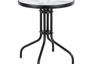 Stolik ogrodowy 60 cm szkło hartowane stół na ogród taras balkon MultiGard…