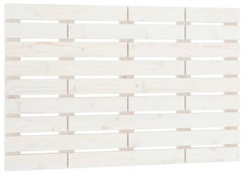 Wezgłowie łóżka białe 106x3x63 cm lite drewno sosnowe WM-824714