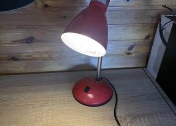 Czerwona lampka biurkowa / lampa nocna E27