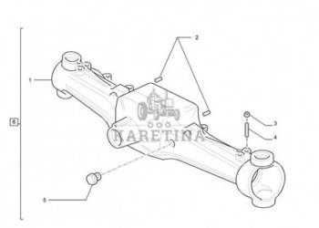 New Holland T6010 Most naped przedni 87745936