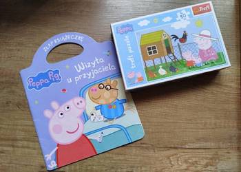 Świnka Peppa puzzle książeczka Wizyta u przyjaciela