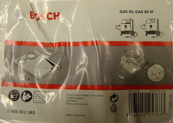 Worek oryginał do odkurzacza BOSCH 5 PC, GAS 50,GAS 50 M Ref. 2 605 411 163