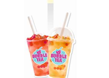 Wobbler reklamowy kubek BUBBLE TEA kiwak 30x23cm