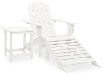 Krzesło ogrodowe Adirondack z podnóżkiem i stolikiem jodłowe WM-315929