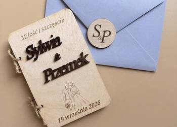 Personalizowana kartka okolicznościowa ze sklejki