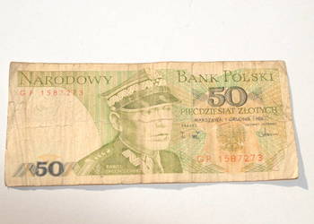Stary banknot 50 złotych Świerczewski 1988 antyk