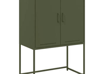 Szafka pod telewizor oliwkowa 68x39x605 cm stalowa WM-846522