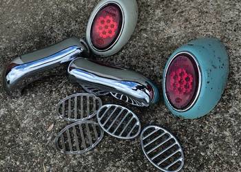 VW GARBUS OVAL DZIADEK LAMPY TYŁ NOWE OSŁONY KLAKSONÓW KŁY ZDERZAKA ORYG.