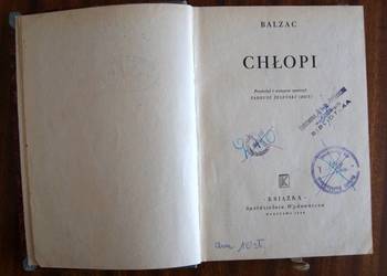 Honoriusz Balzac - Chłopi - 1946
