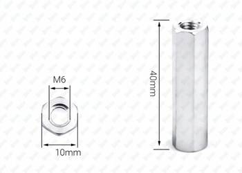 M6X40 ALUMINIOWA NAKRĘTKA ZŁĄCZNA PRZEDŁUŻANA TULEJKA DYSTANSOWA GWINTOWANA