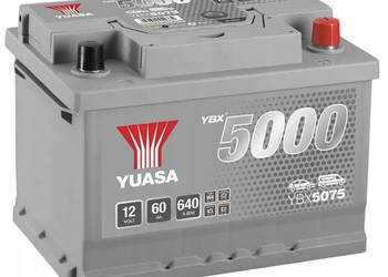 Akumulator 60Ah 640A 12V Yuasa Silver YBX5075 DARMOWA DOSTAWA
