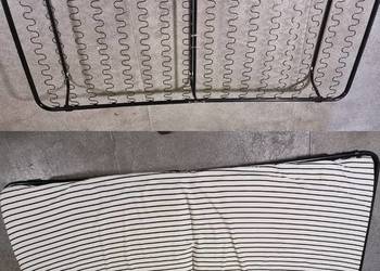 Składane Turystyczne Łóżko Pokojowe Polowe 195 x 80 Materac Sprężyny