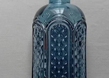 Flakon do perfum, kolor niebieski - burzowy, szkło malowane. Flakon do perfum, kolor niebieski - burzowy, szkło malowane.