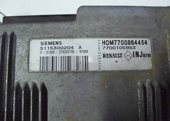Komputer silnika RENAULT S115300204A,  INJBVM, IMMO OFF