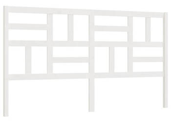 Wezgłowie łóżka białe 206x4x104 cm lite drewno sosnowe WM-818211