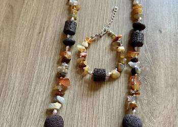 Naszyjnik i bransoletka "Urok Natury" - 76cm