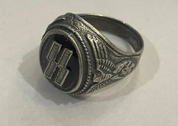 Srebrny sygnet z runami, oficera SS, III Rzesza