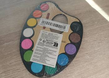 Paleta farb akwarelowych 12 kolorów z pędzelkiem