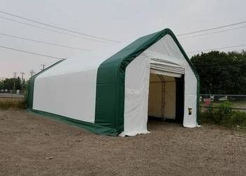 Hala namiotowa z dwuspadowym dachem 6,1x9,76m PVC 750g/m2