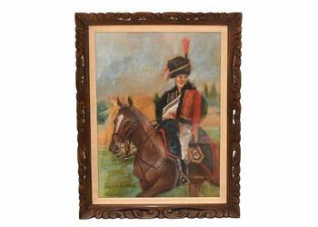 Wojciech Kossak - Huzar Wielkiej Armii - Kozak Na Koniu - Obraz za Szkłem