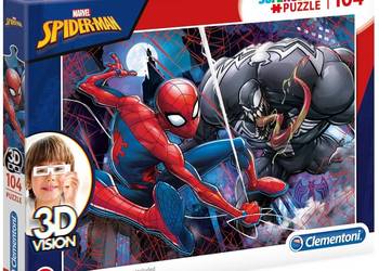 Puzzle Marvel SpiderMan 104 el. Okulary 3D Vision