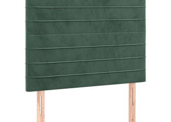 Zagłówki do łóżka 2 szt ciemnozielony 100x5x78/88cm aksamit WM-3116517