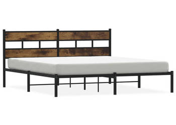Łóżko Czarne Metalowe Rama Łóżka Metalowa Ze Stelażem 180x200 cm WM-4017057