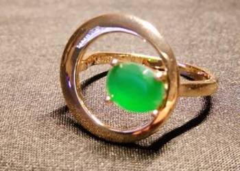 Pierścionek 585RG pozłacany