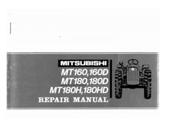 Mitsubishi MT180, MT160 instrukcja napraw ciągnik
