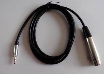 Kabel mikrofonowy XLR - jack 3,5mm długość 1,5 metra