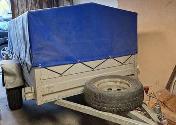 Przyczepka samochodowa Rydwan, ze stelażem i plandeką, 2008 rok