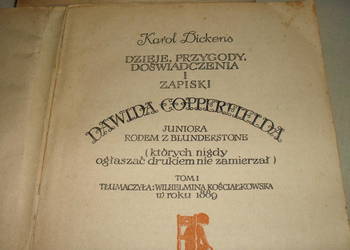 Karol Dickens ,,zapiski Dawida copperfielda,,