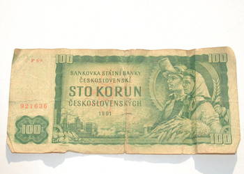Stary banknot 100 koron Czechosłowacja 1961 antyk
