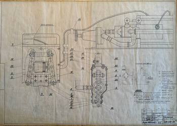 Rysunek schemat techniczny Siłownik + schemat elektryczny