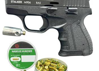 Pistolet Hukowy STALKER M906 + Naboje Hukowe Mega HUK 100 sztuk - Zestaw