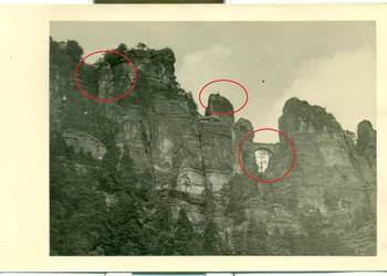 Stara fotografia pocztówka most w górach Szwajcaria?