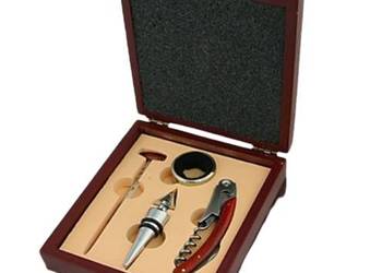 Zestaw do Wina w Pudełku na Prezent Zatyczka + Termometr + Przybornik