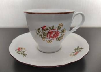 Filiżanka, spodek, stara porcelana Ćmielów, 220 ml