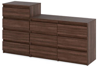 Komoda 10 Szuflad Pojemna Szafka Salon Stolik Rtv Młodzieżowy 160cm Wenge
