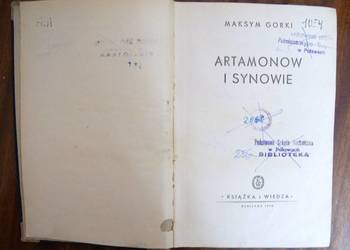 Maksym Gorki - Artamonow i synowie - 1949