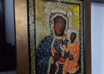 Matka Boża Częstochowska-Wierna Kopia Ikony - Złocenia - Certyfikat