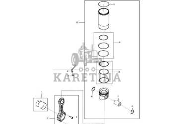 John Deere 9470RX - Pręt łączący DZ114765 (Silnik)