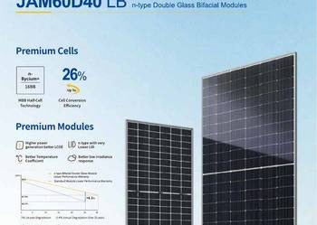 PALETA 36 szt. JA Solar JAM60D40-510-LB Czarna Rama