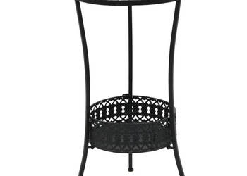 Stolik barowy czarny 40 x 70 cm metalowy WM-245939