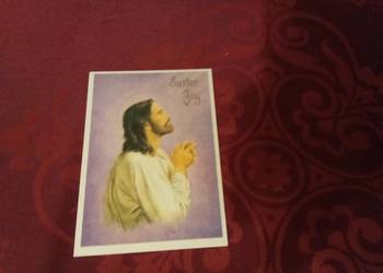 Pocztówka Wielkanoc Jezus easter joy. PRL
