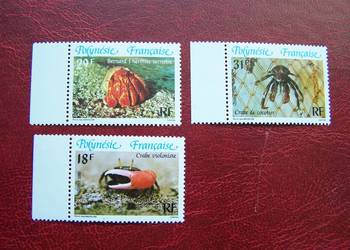 Polinezja Francuska 1986 MNH Mi. 442/44 Fauna Kraby  a